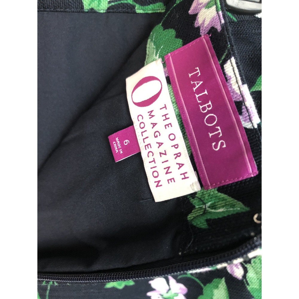Talbot's Pencil Skirt The Oprah Magazine Collection Floral Blue Size 6 - Picture 6 of 6